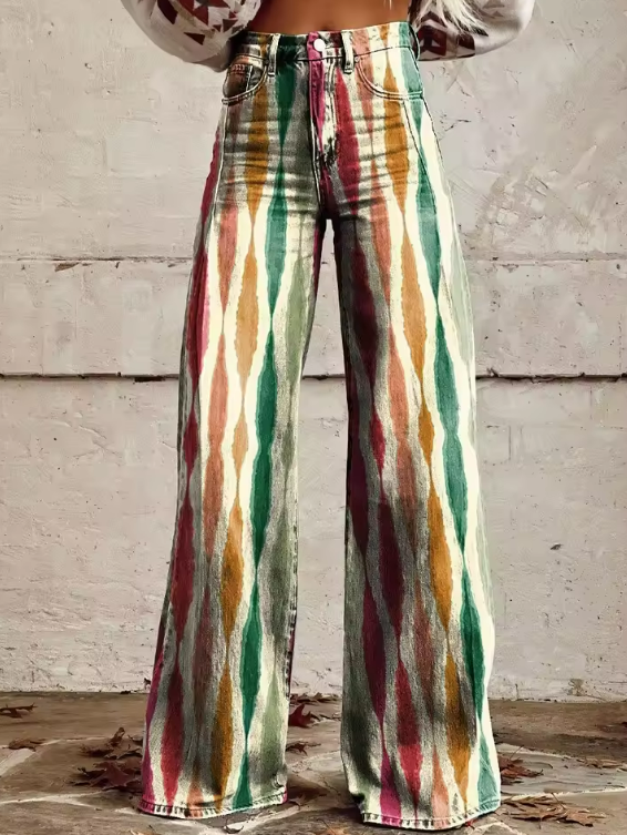 ISABELLA | Pantaloni Boho Vintage dal Fascino Retrò e Raffinato