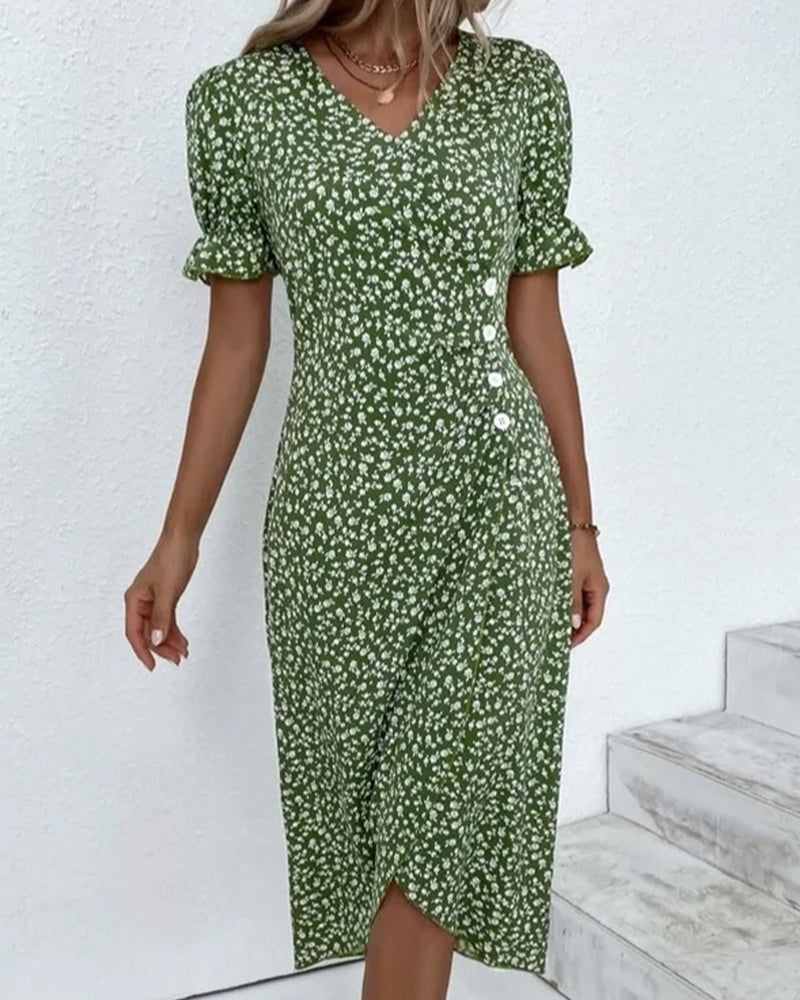 Linda Fresh Bloom V-Neck Dress