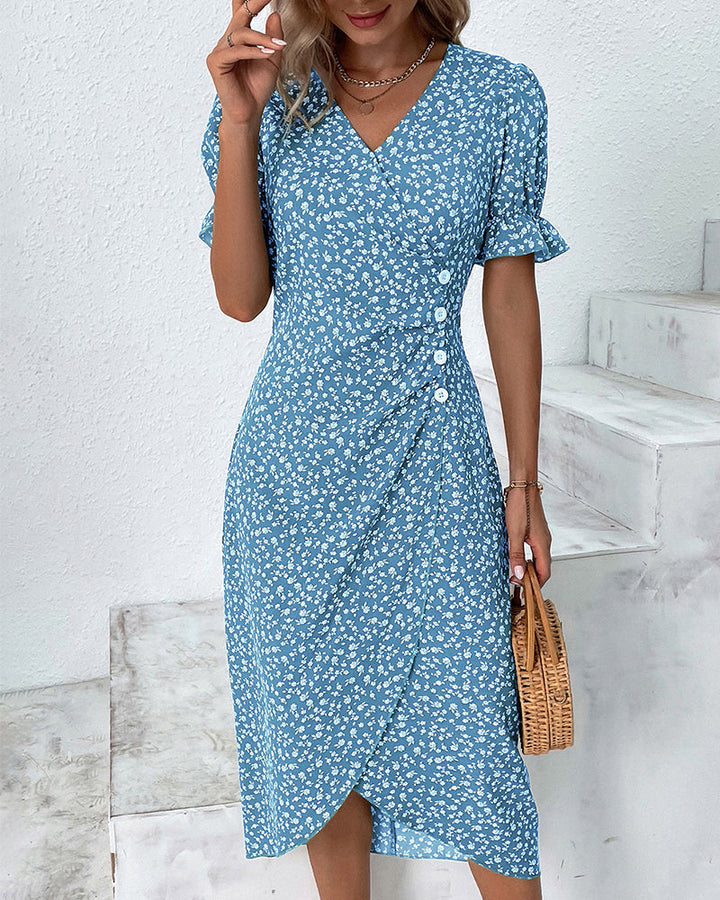 Linda Fresh Bloom V-Neck Dress