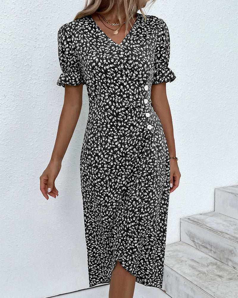 Linda Fresh Bloom V-Neck Dress