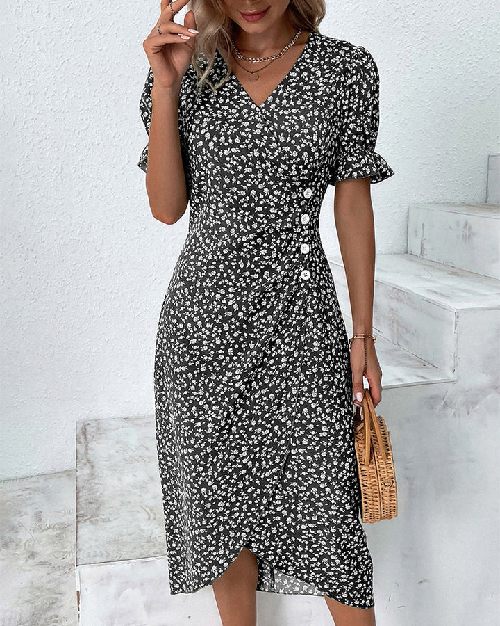 Linda Fresh Bloom V-Neck Dress