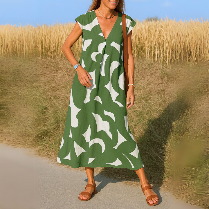 Valérie™ | Leichtes Kleid mit V-Ausschnitt