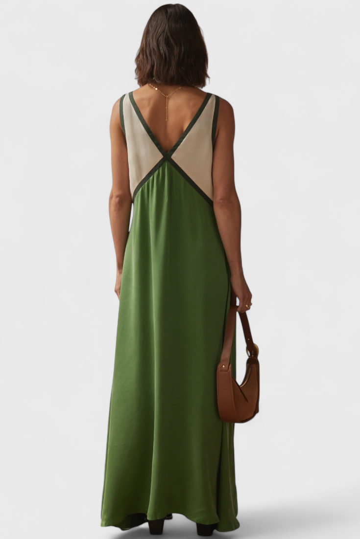Diamond – Boho-Maxikleid für den Sommer mit femininem V-Ausschnitt