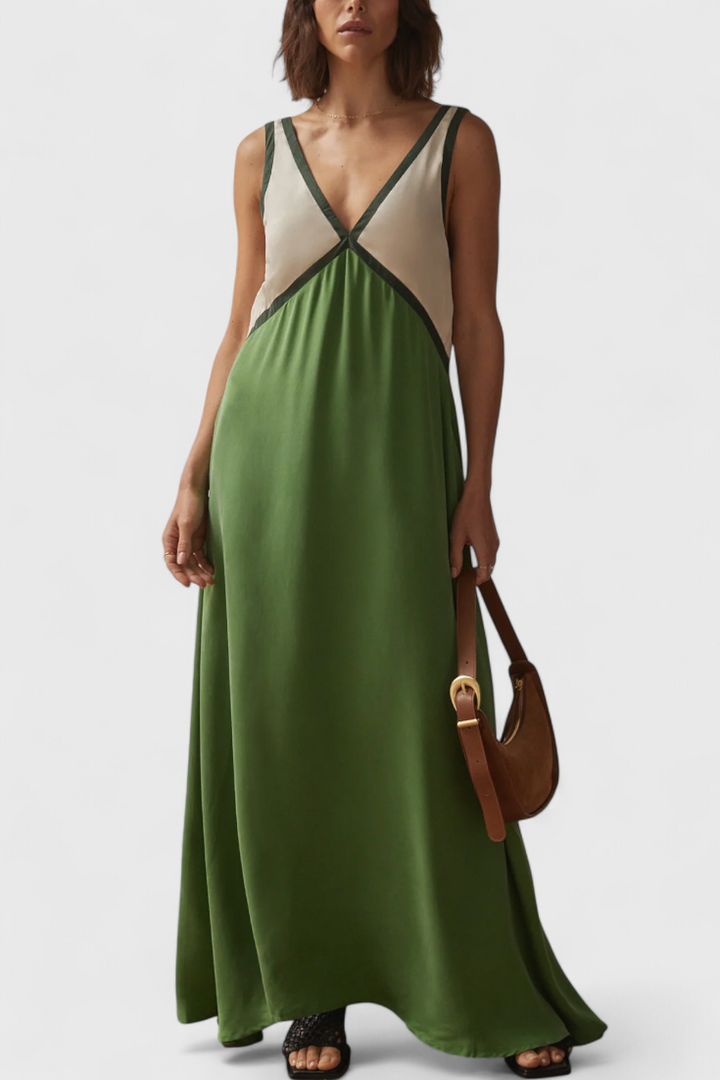 Diamond – Boho-Maxikleid für den Sommer mit femininem V-Ausschnitt
