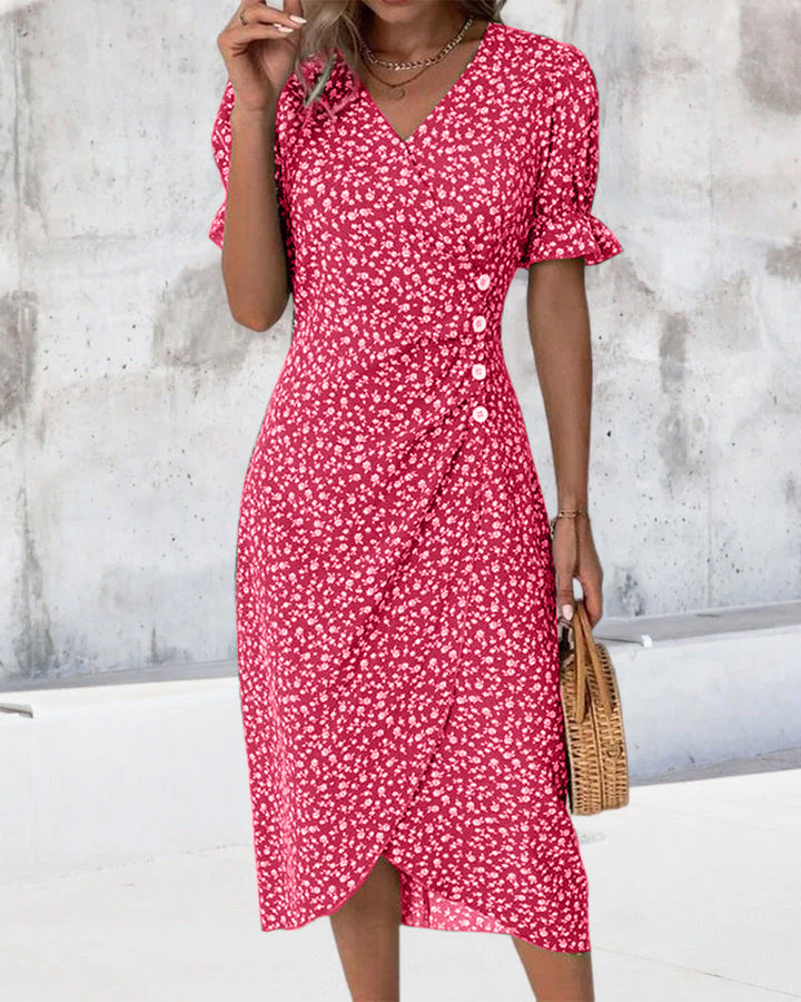 Linda Fresh Bloom V-Neck Dress