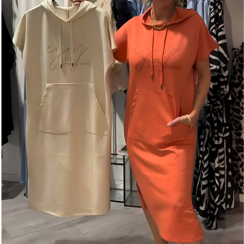Ebba™ | Lockeres Kleid mit Kapuze und femininer Passform