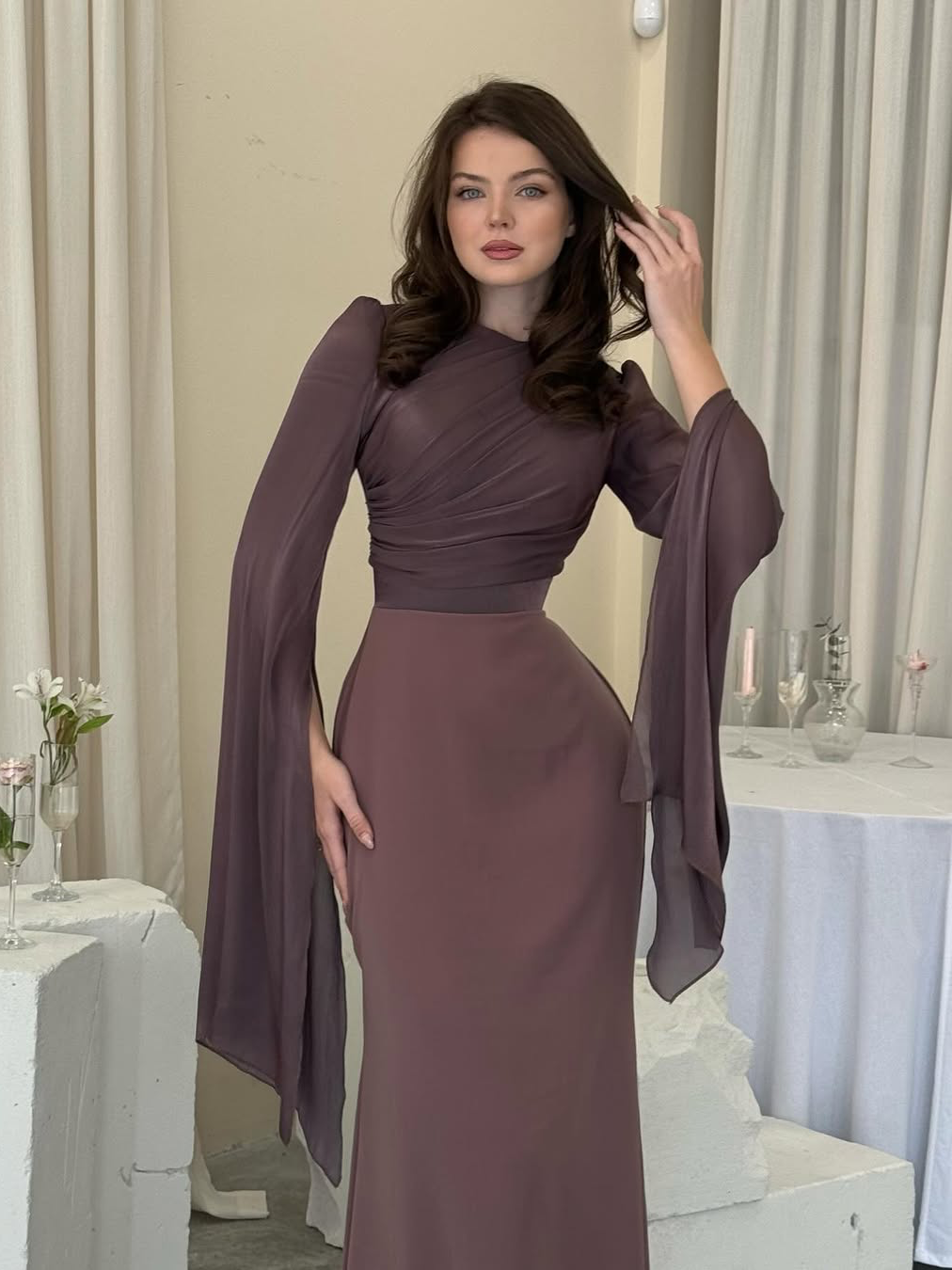 Viviana™ - Elegantes Kleid mit Fledermausärmeln