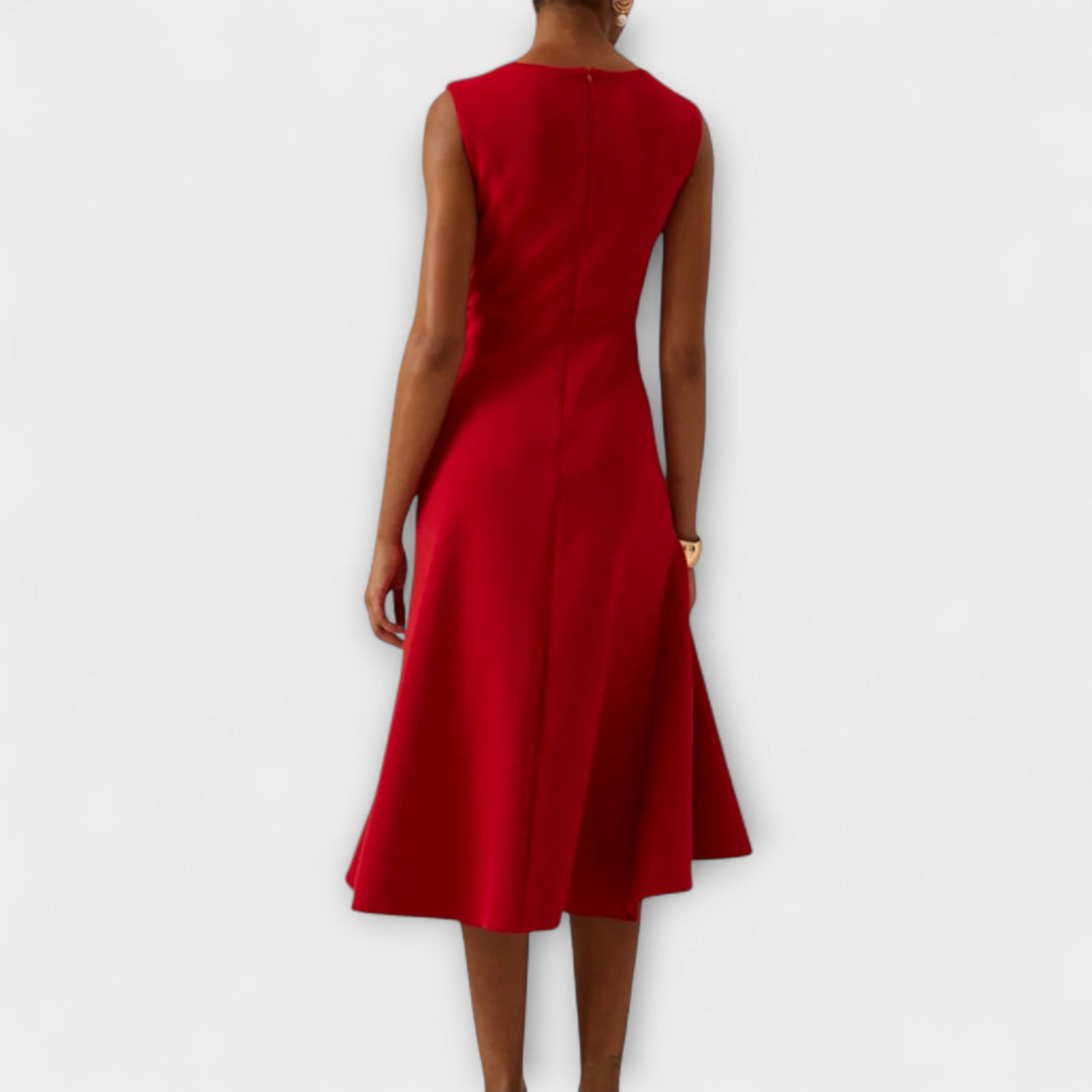 Juliette – Asymmetrisches, drapiertes Midikleid