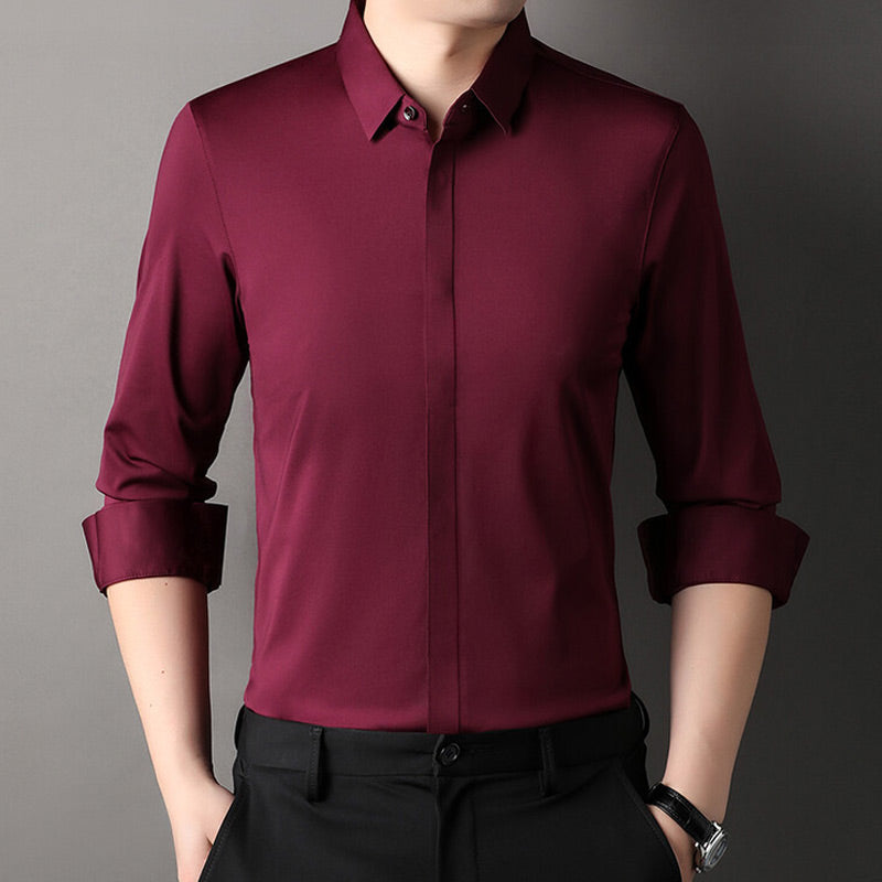 Pietro™ | Herren-Hemd mit elastischem, knitterfreiem Stoff