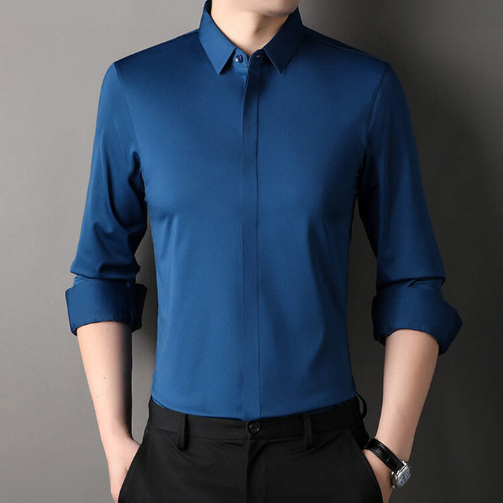 Pietro™ | Herren-Hemd mit elastischem, knitterfreiem Stoff