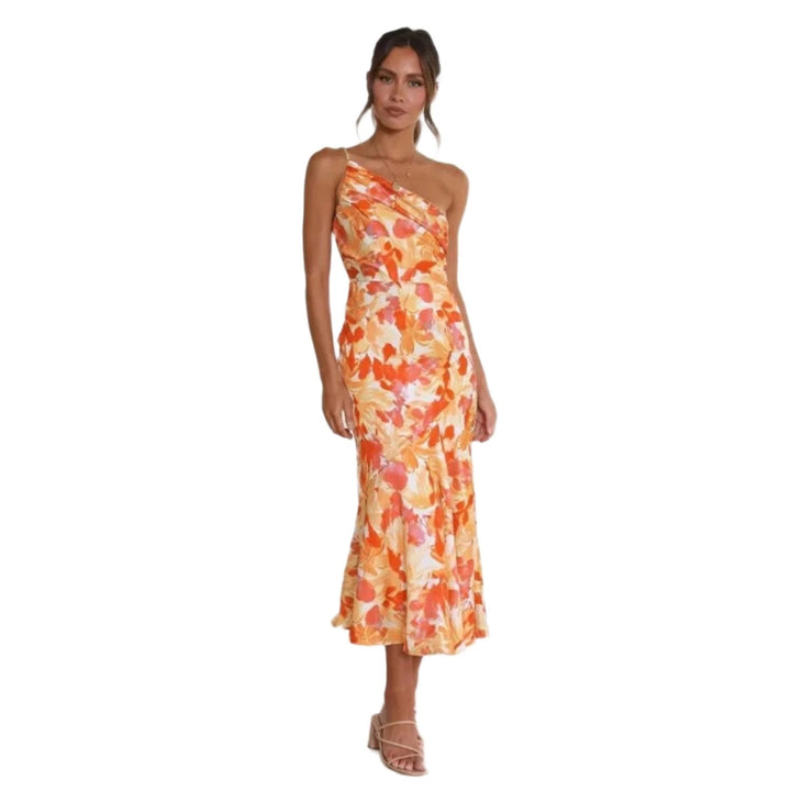 Greta™ | Asymmetrisches Maxi-Kleid mit Blumenmuster für Damen