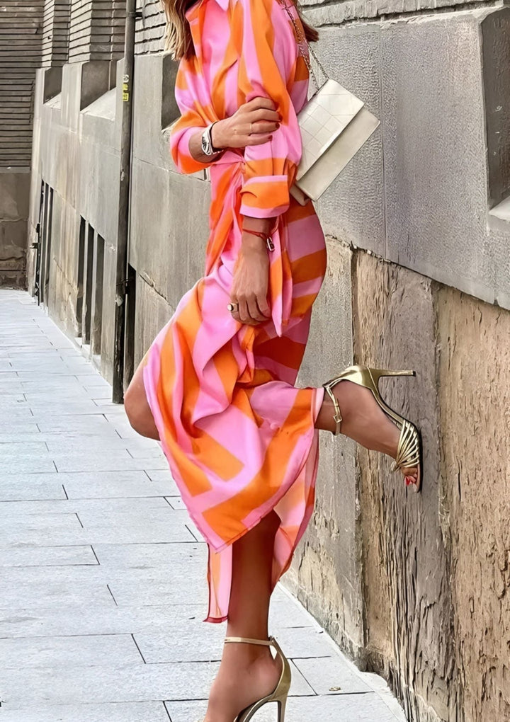 DF-FASHION | Robe Portefeuille Imprimée
