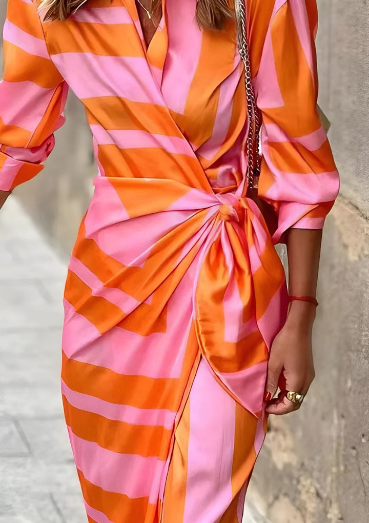 DF-FASHION | Robe Portefeuille Imprimée