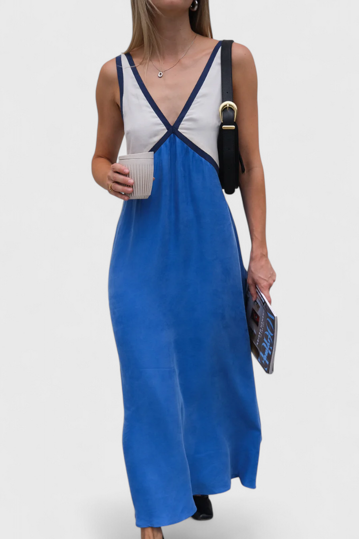 Diamond – Boho-Maxikleid für den Sommer mit femininem V-Ausschnitt