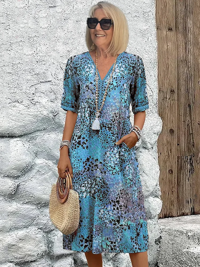 Anastasia™ | Elegantes, lebendiges Midi-Kleid