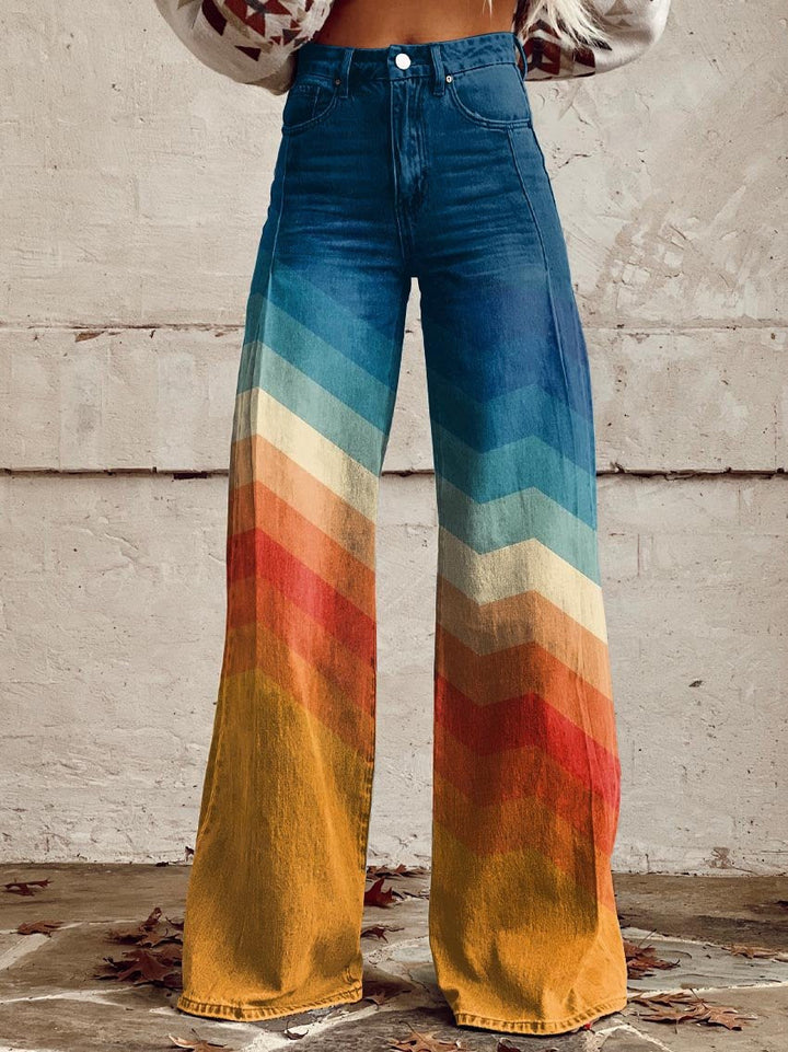 LÉA | Pantaloni Retro a Zigzag Eleganti e Moderni