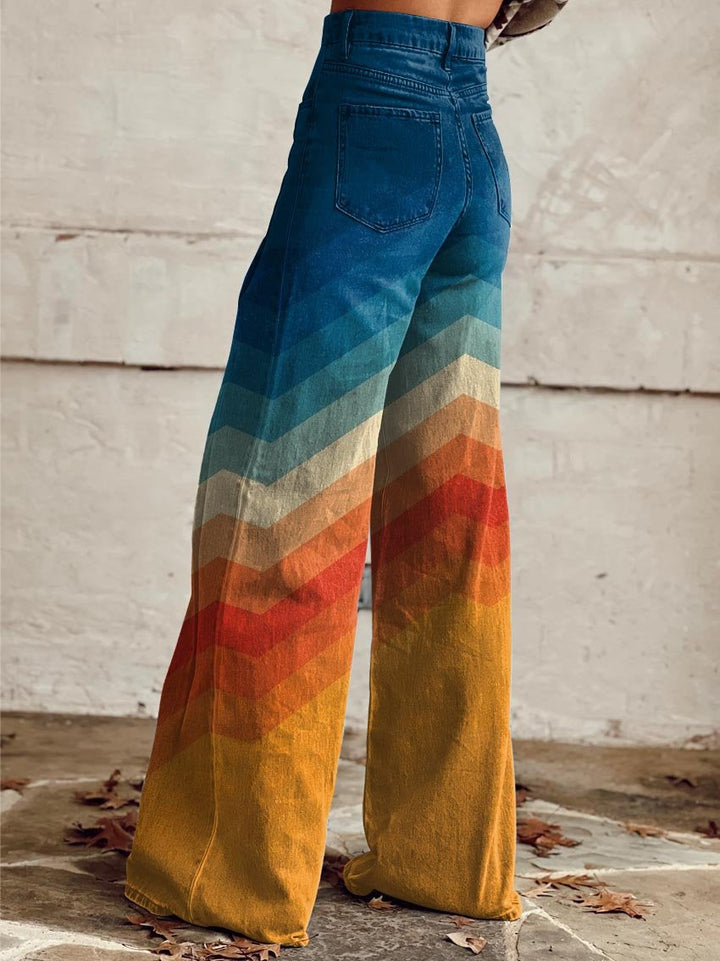 LÉA | Pantaloni Retro a Zigzag Eleganti e Moderni